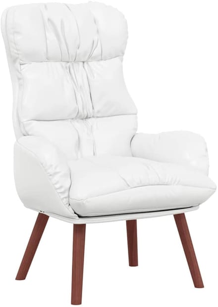 vidaXL - Fauteuil - Wit - 69 - x - 74 - x - 93 - cm - Kunstleer