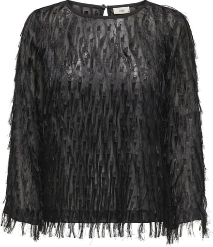 JDY - JDYFLEUR L/S O-NECK TOP WVN - Dames - Blouses