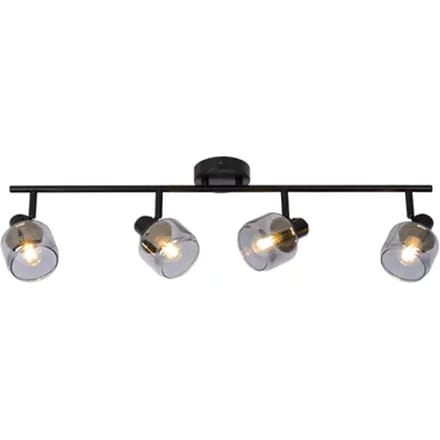 Lucide BJORN - Plafondspot (Plafondlamp) - 4xE14 - Zwart