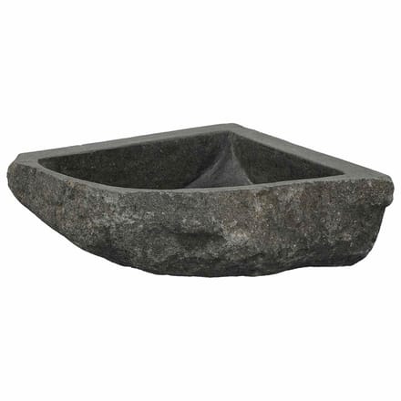 vidaXL - Wastafel - Grijs - (30-37) - x - (30-37) - x - 12 - cm - Riviersteen