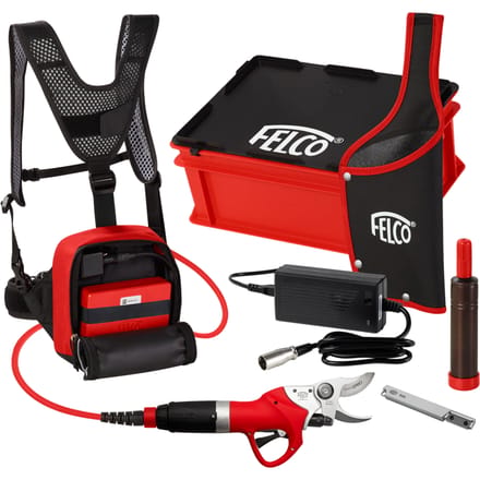 FELCO 812+ Elektrische Snoeischaar Complete Set 3,5 cm Snijdiameter Voor Professioneel Snoeiwerk