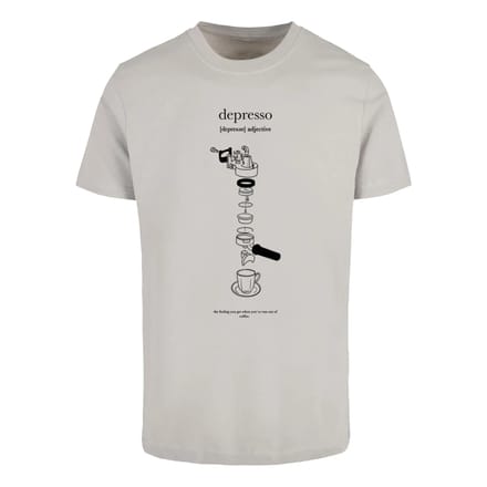 Mister Tee - Depresso Heren Tshirt - S - Grijs