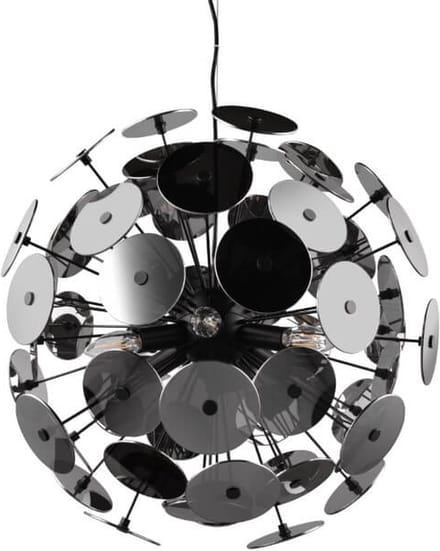 TRIO DISCALGO - Hanglamp - Zwart mat - Plexi in Rookkleur - excl. 6x E14 4W