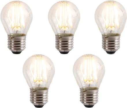 LUEDD Set van 5 E27 dimbare LED lamp P45 4W 330 lm 2100K