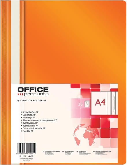 Snelhechtmap A4 PP oranje