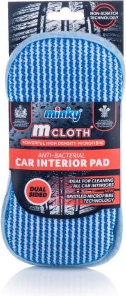 Minky - Schoonmaakpad Anti-Bacterieel Auto Interieur - Polyester - Blauw