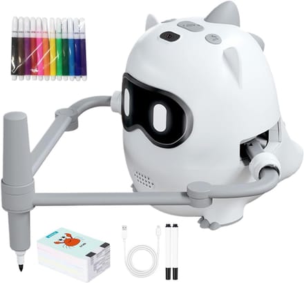 Tekenprojector Kinderen - Educatief Speelgoed - Creatief Tekenen - Interactieve Stembegeleiding - 19x14x155 cm - Wit