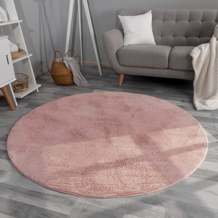 Woonkamertapijt kortpolig effen kleuren modern wasbaar 80 x 80 cm Rechthoek 80 x 80 cm Rechthoek Roze