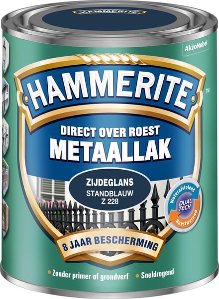 Hammerite - Metaallak Zijdeglans - Standblauw - 750 Ml