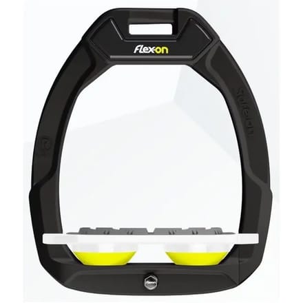 Zwart/Wit/Geel Plat Grip Veiligheidsstijgbeugels Flex-On Safe-On