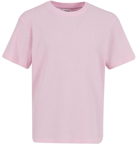 Urban Classics - Waffle Kinder Tshirt - Kids 122/128 - Roze