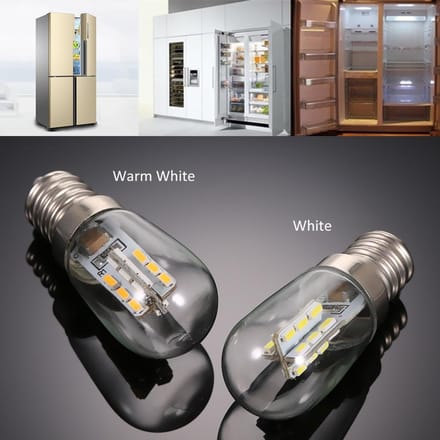 AC110V/220V LED Mini Koelkastlamp Koelkastlamp E14 Lampvoet Fittinghouder SMD2835 AC220V wit