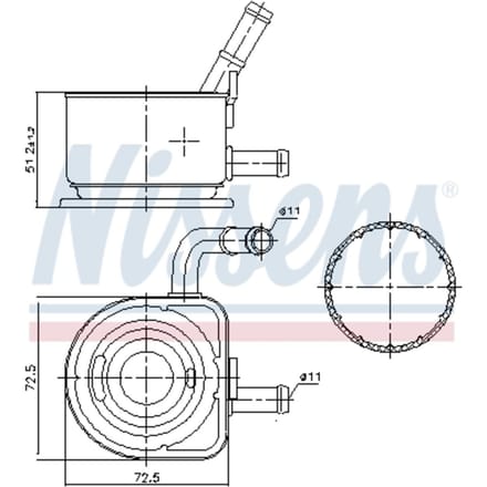 Olie radiator, motorolie NISSENS 91230