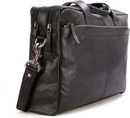Leren Laptoptas - 16.4 inch - Colorado - Zwart