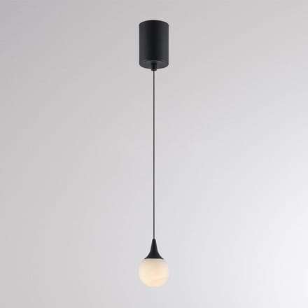Molto Luce LED hanglamp ARE, zwart, albast, Ø 8 cm, CCT, DALI