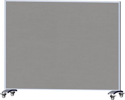 IVOL Mobiele Scheidingswand 160x120 cm - Akoestisch paneel - Whiteboard - Grijs