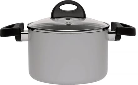 Kookpot met deksel grijs 16 cm - Grijs - PFAS-vrij