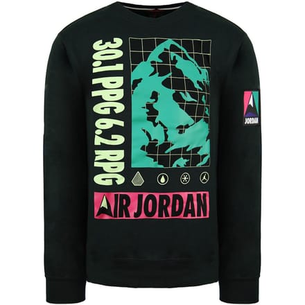Nike Air Jordan Lange Mouw Crew Hals Zwart Pullover Heren Sweaters CT3492 010