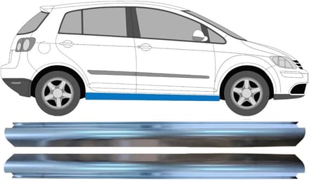 Reparatie dorpel voor Volkswagen Golf Plus 2005-2013 / Links = Rechts / Set