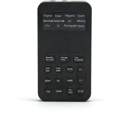 Dailygoods- Stemvervormer met 8 Geluidseffecten - Handheld Microfoon - Geluidseffecten Machine - Compact en Draagbaar - Plug en Play - Fijn Afstemmen - Geluidsvervormer