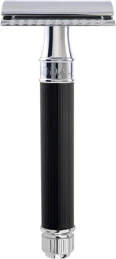 Rubber Coated DE scheermes (zwart) - DE86RC14 Toebehoren voor Mannen
