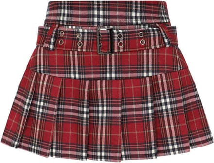 Banned - Just A Girl Korte rok - S - Bordeaux rood