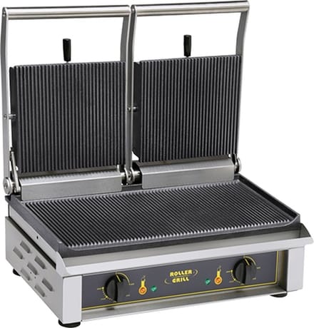 Roller Grill dubbel contactgrill (gegroefd/gegroefd)