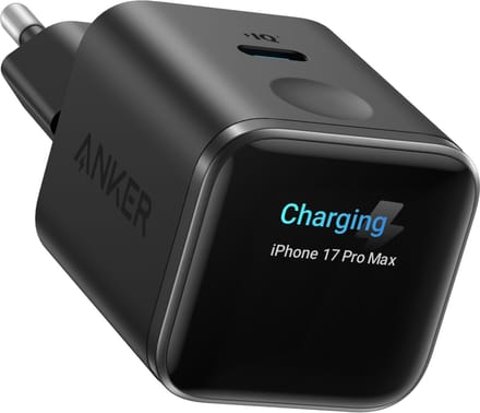 Anker Nano 45W USB-C snellader met Smart Display - Intelligente oplader met realtime scherm - IPhone-herkenning en batterijbescherming