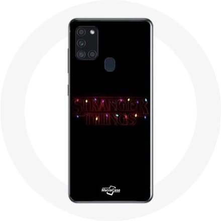 Coque - Samsung - Galaxy A21s - Souple - Noir - Stranger Things Joyeux Noël