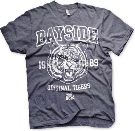 Saved By The Bell Heren Tshirt -M- Bayside 1989 Original Tigers Blauw