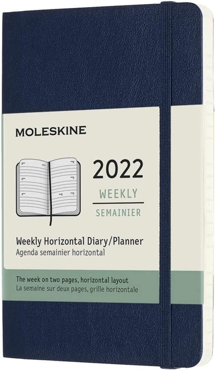 Weekkalender 2022 - 12 maanden horizontale weekplanner in pocketformaat