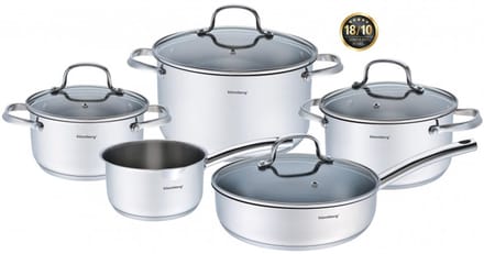 Klausberg 7215 pannenset – 9 delig – Prestige II - RVS – Alle warmtebronnen