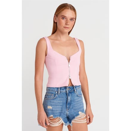 Mouwloze Vierkante Halter Crop Top