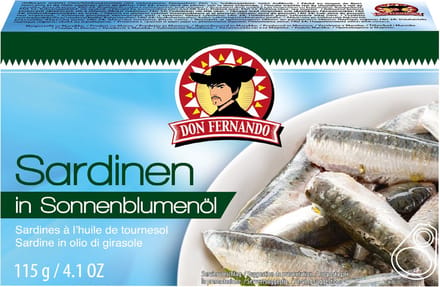 Sardines in zonnebloemolie 115g