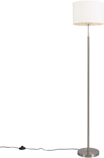 QAZQA VT 1 Vloerlamp - 1 lichts - H 1510 mm - Wit