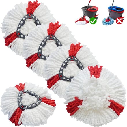 Dailygoods - 5 Stuks Vervangende Dweiltoppen - Microvezel Navullingen voor Vileda Mops