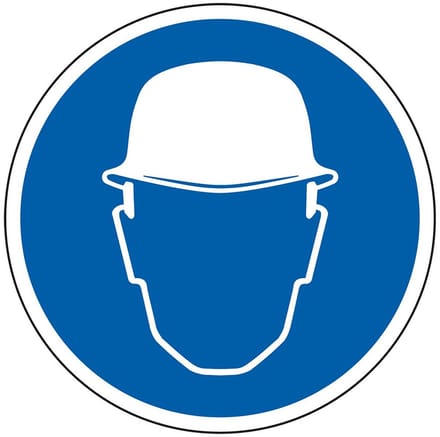 Helm verplicht sticker 200 mm