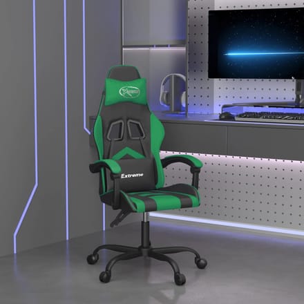 vidaXL - Gamestoel - kunstleer - zwart - en - groen