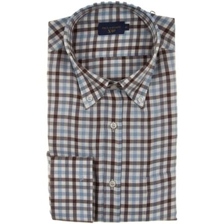 Paul & Shark Overhemd XSoft Cotton Check Shirt Wit-Bruin-Grijs / male