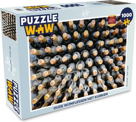 Puzzel Oude wijnflessen met kurken - Legpuzzel - Puzzel 1000 stukjes volwassenen
