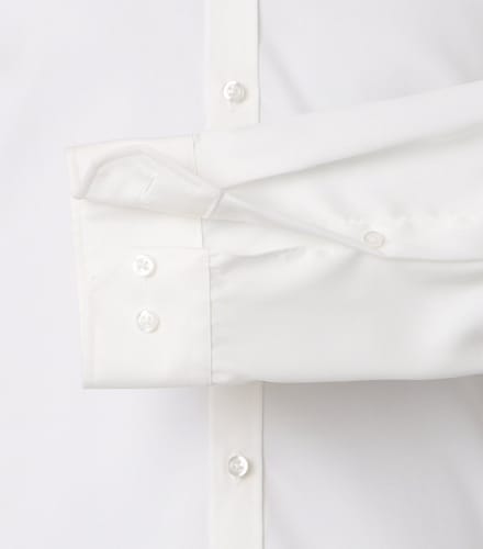 VENTI body fit overhemd - twill - offwhite - Strijkvrij - Boordmaat: 40