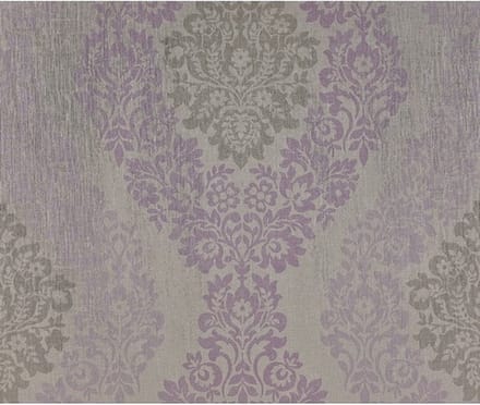 Behang ornament lila/wit - 293059