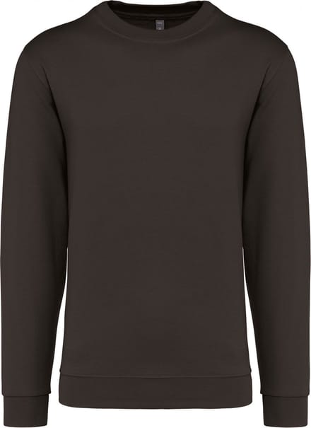 Sweater 'Crew Neck Sweatshirt' Kariban Collectie Basic+ maat S Chocolade