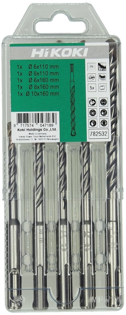 Hikoki Hitachi Borenset sds-plus multipack 5-delig 782532