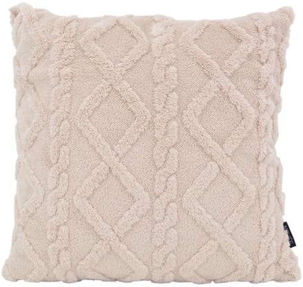 Sierkussen Furry Cross Beige | 45 x 45 cm | Polyester