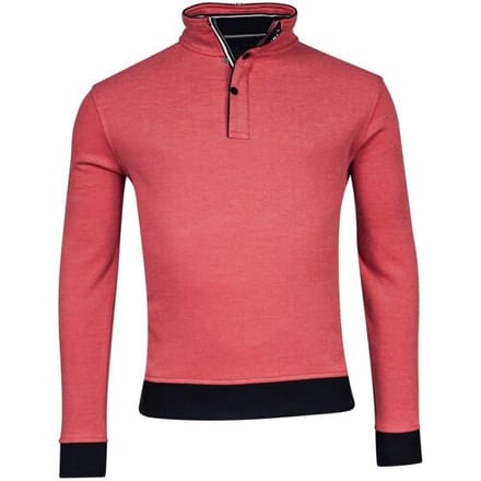 Baileys Trui Half Zip Two-Tone Oxford Doubleface Jacquard Interlock Dark Cerise / male