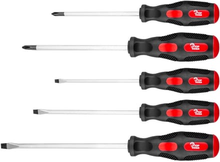 Top Tools - Schroevendraaier Set - 5 Stuks - CH-V Staallegering - Magnetische Einden