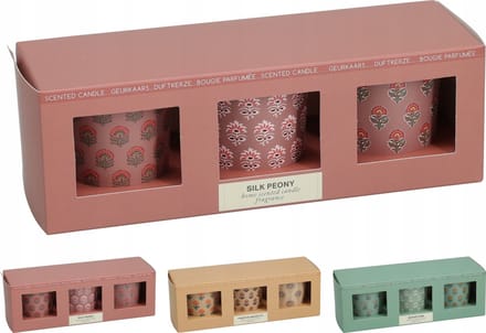 Koopman - Geurkaarsenset - 3 stuks - 45g - Elegante Aromaten
