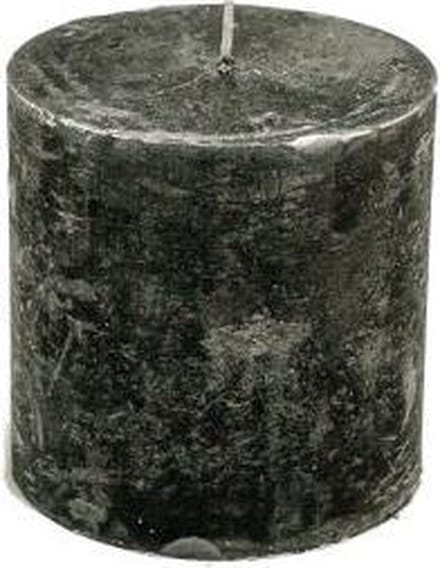 Stompkaars metallic grey - KaarsenKerstkaarsen - Paraffine - 10x10cm