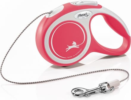 Flexi Rollijn New Comfort Koord Xs 3 m - Hondenriem - Rood&Lichtgrijs